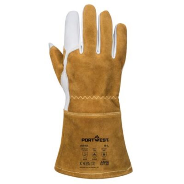 MIG Welders 320 Grain Leather Reinforced Gauntlet  Thumbnail