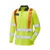 ECOVIZ- BICKLETON Orange Brace Coolviz Sleeved Polo Shirt Thumbnail